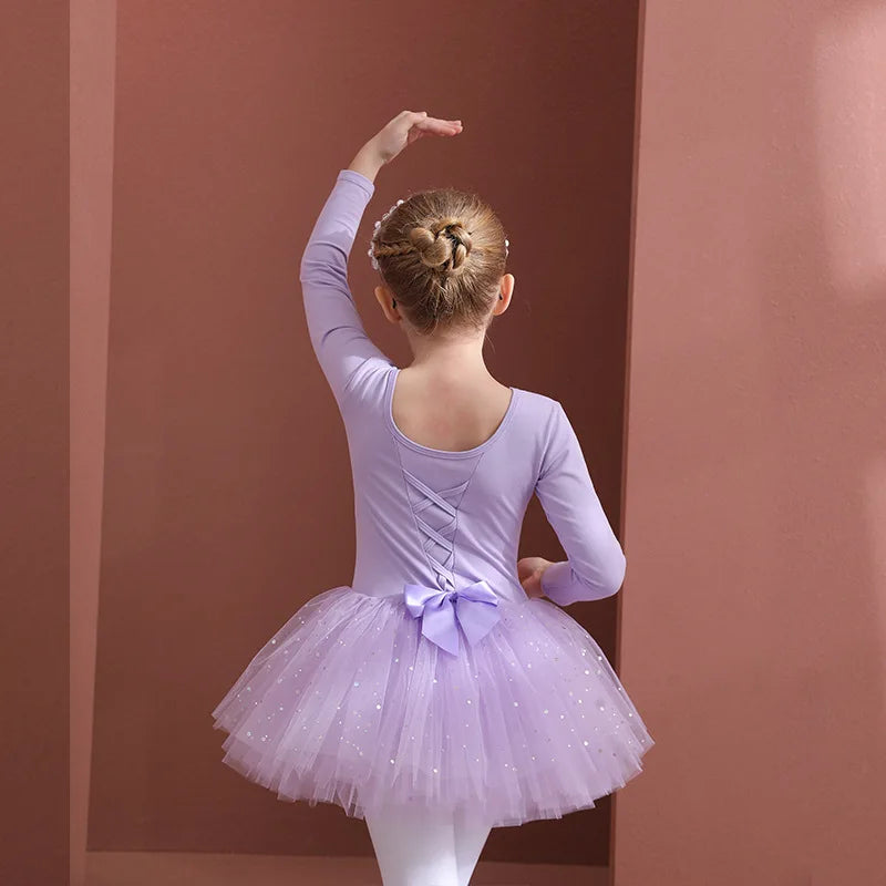 Girls Tulle Bowknot Design Ballet Dancewear/Gymnastics Leotard childrensterritory