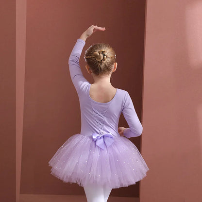 Girls Tulle Bowknot Design Ballet Dancewear/Gymnastics Leotard childrensterritory