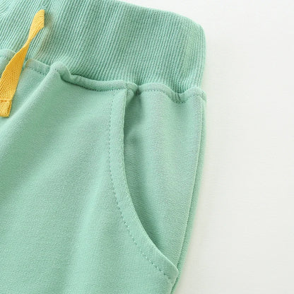 Cartoon Embroidery Print Boys Sweatpants For Summer
