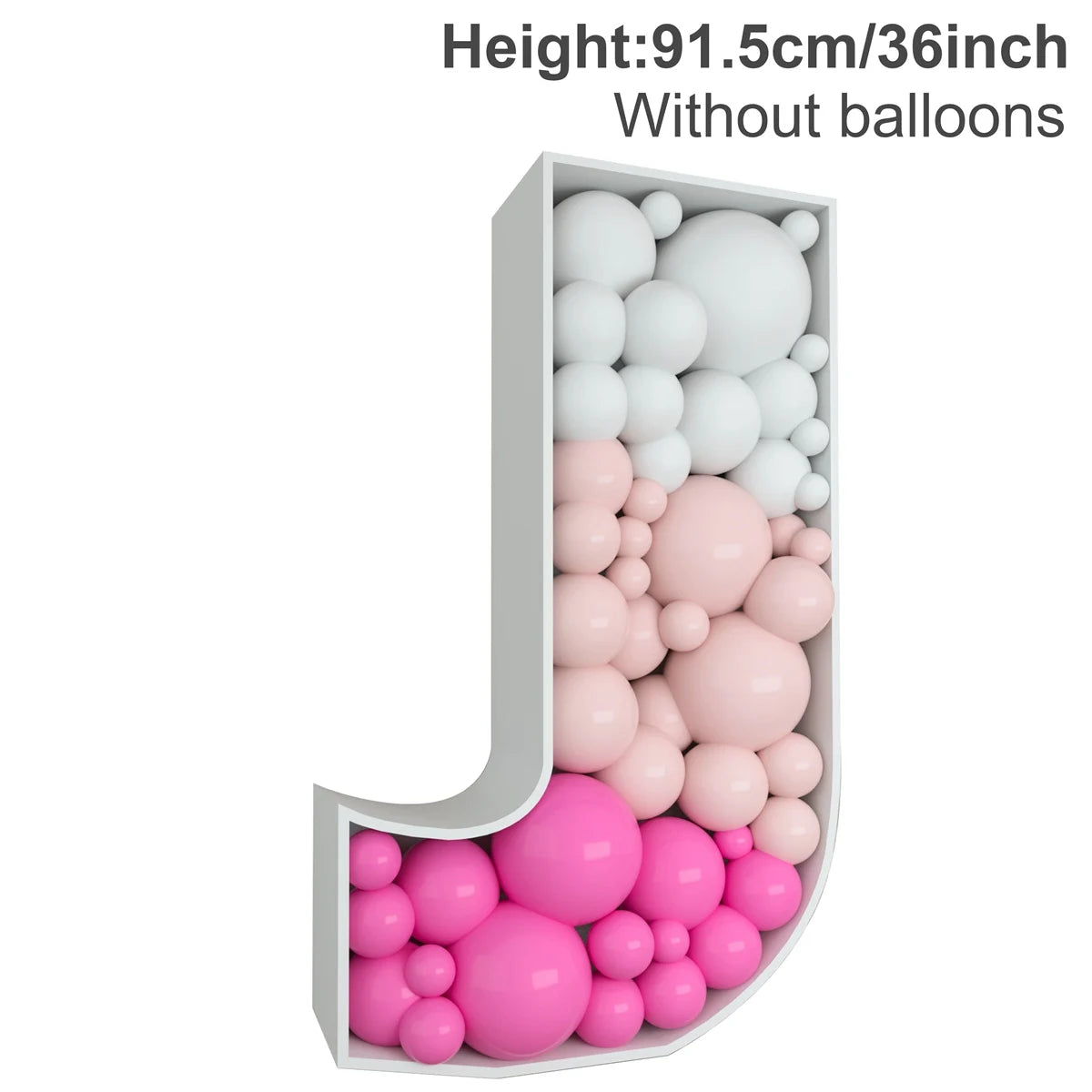 91.5CM Balloon Mosaic Letter Frame Box for Birthday, Baby Shower childrensterritory