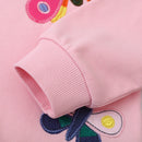 Girls Butterfly Embroidered Design Casual Sweatshirts childrensterritory