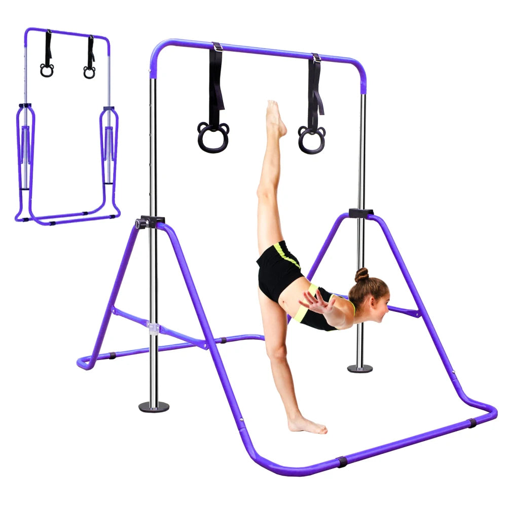 Multi-Functional Horizontal Gymnastic Bar with Bear Rings