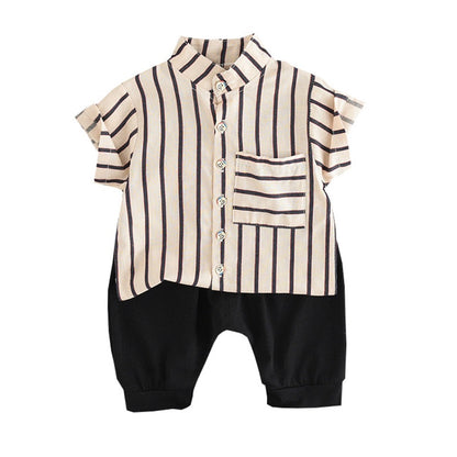 Baby Boys Striped Shirt and Shorts, Casual Outfit Sets childrensterritory