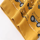 Cartoon Cars Print Long Sleeve Kids Sweatshirts
