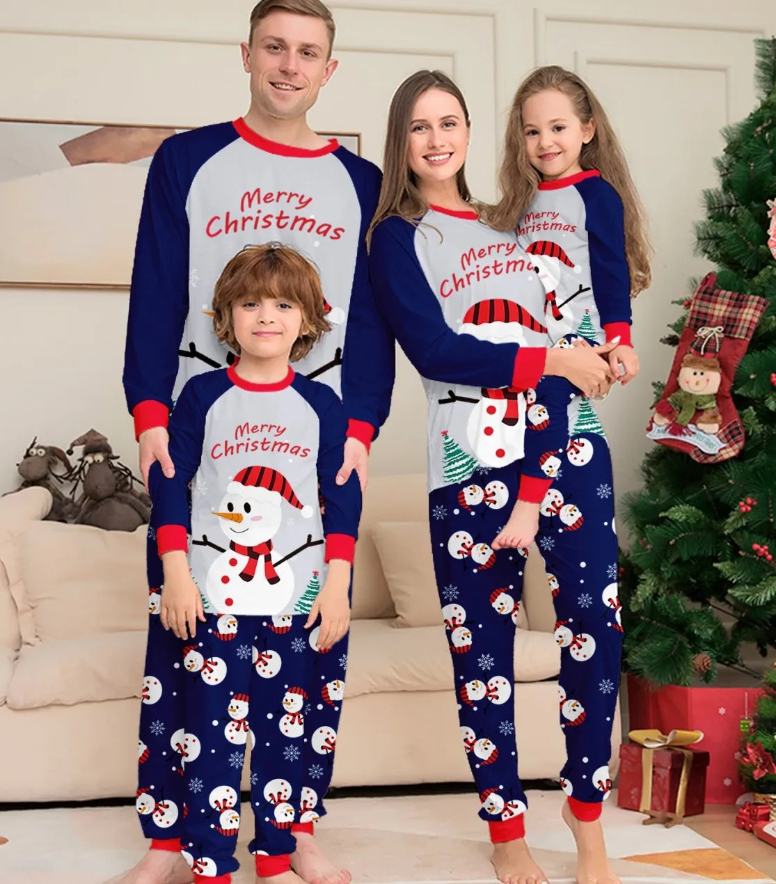 Long Sleeves Christmas Print Family Matching Clothing Set