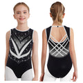 Kids Girls Mesh Rhinestones Design Gymnastics Leotard/Dancewear childrensterritory