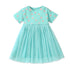 Kids Girls Rainbow Printed Summer Cotton Party Dresses childrensterritory