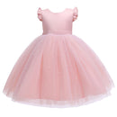 Kids Girls Big Bow Design Tulle Princess Dresses for Summer childrensterritory