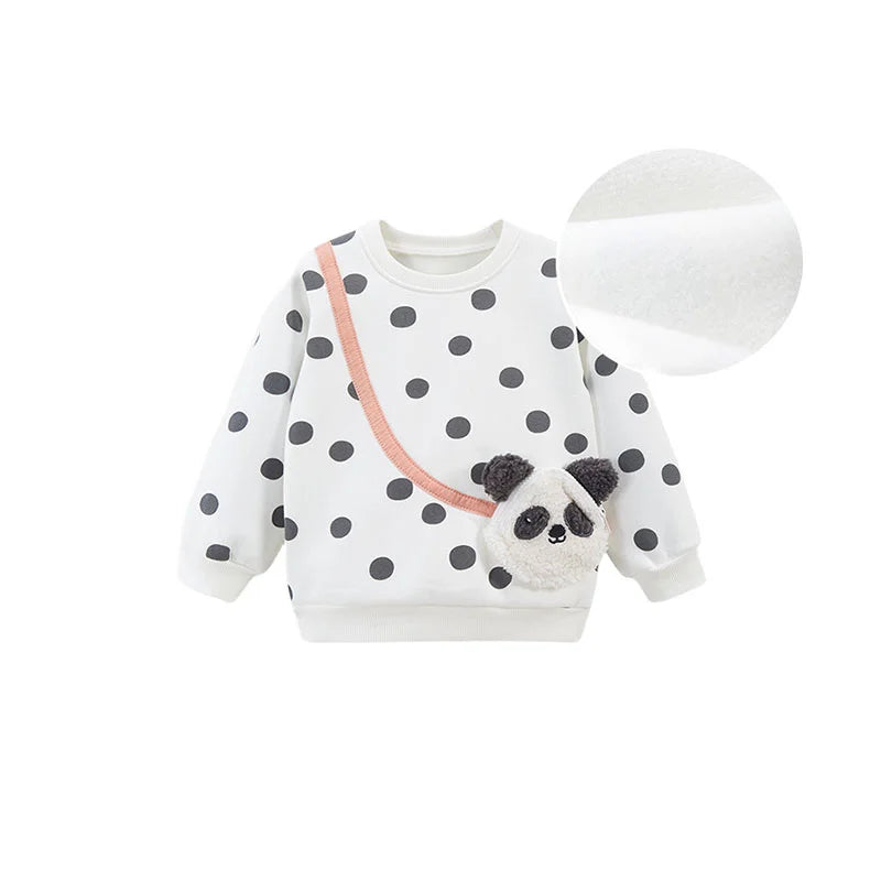 Warm Cartoon &amp; Flowers Embroidery Kids Girls Sweatshirts childrensterritory