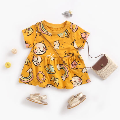 Animal Print Infant Girls Summer Holiday Casual Dresses childrensterritory