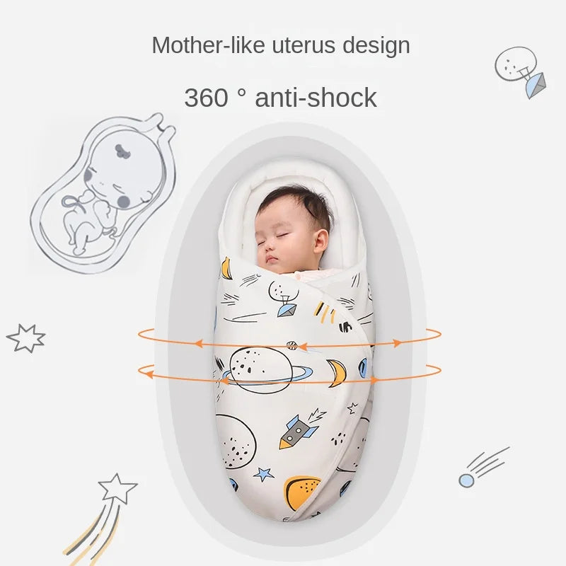 Cartoon Print Newborn Baby Wrap Blankets