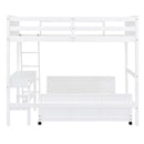 Parent-Child Bunk Bed with Desk and 2 Drawers childrensterritory