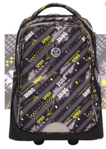 Kids Cartoon Print 19-Inch School Trolley Backpack Travel Bag childrensterritory