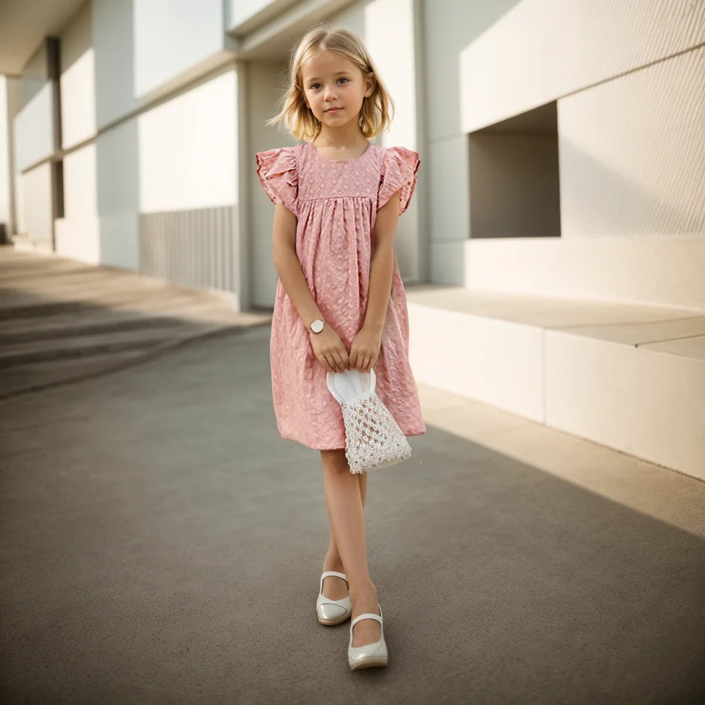 Kids/Teen Girls Floral Pattern Casual Style Dress For Summer