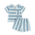 Striped Printed Baby Boy Girl 2Pcs Summer Outfits childrensterritory