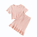 Kids Girl 2 Piece Floral Print Summer Fashion Outfits childrensterritory