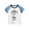 Cartoon Letter Printed Kids Boys Girls Loose Summer Cotton Top childrensterritory