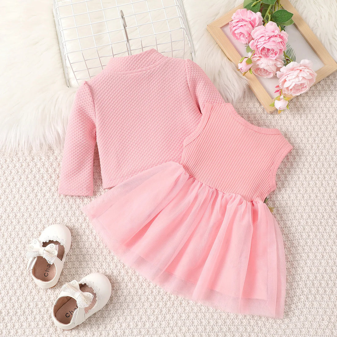 Baby Girl 2pc Birthday Party Dresses Set