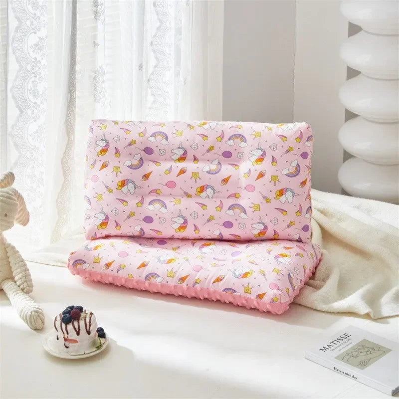 Cartoon Print Breathable Soft Gauze Baby Velvet Pillow childrensterritory