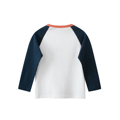 Trendy Boys Long Sleeve Bear Cartoon Design Cotton T-Shirts childrensterritory