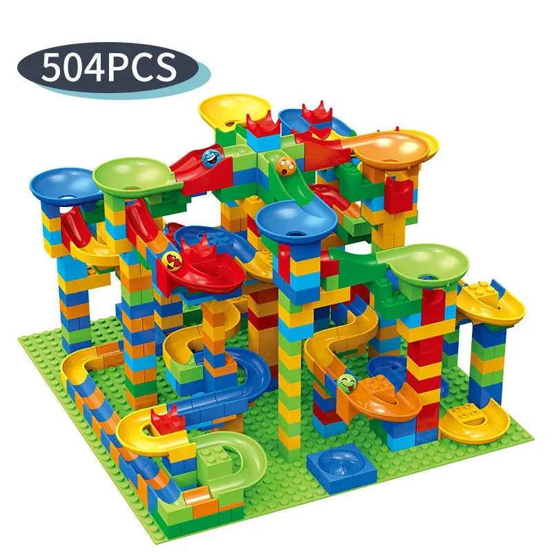 88PCS Small Size DIY Bricks Marble Maze Ball Track Building Blocks