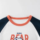 Trendy Boys Long Sleeve Bear Cartoon Design Cotton T-Shirts childrensterritory