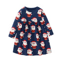 Kids Girls Soft Cotton Long Sleeve Printed Floral Birthday Dresses childrensterritory