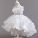 Flower Sequin Design Fluffy Princess Dresses For Girls childrensterritory