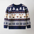 Cartoon Deer Design Knitted Christmas Sweaters For Kids childrensterritory