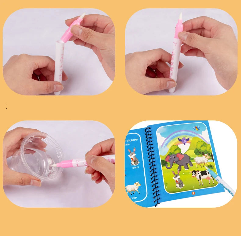 Kids Magic Water Coloring Books Toys for Birthday Gifts childrensterritory