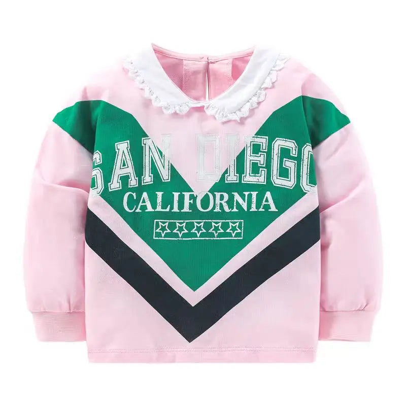 Full-Sleeve Cartoon Print Sweatshirts For Girls