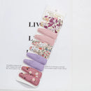 10 Pieces/Lot Flower Print Cotton Alloy Hair Clips Set childrensterritory