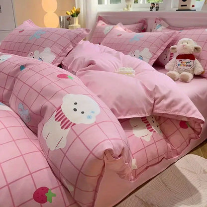 Soft &amp; Colorful Cartoon Print Bedding Set for Kids childrensterritory