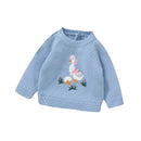 Round Neck Duck Embroidery Design Winter Sweater For Baby childrensterritory