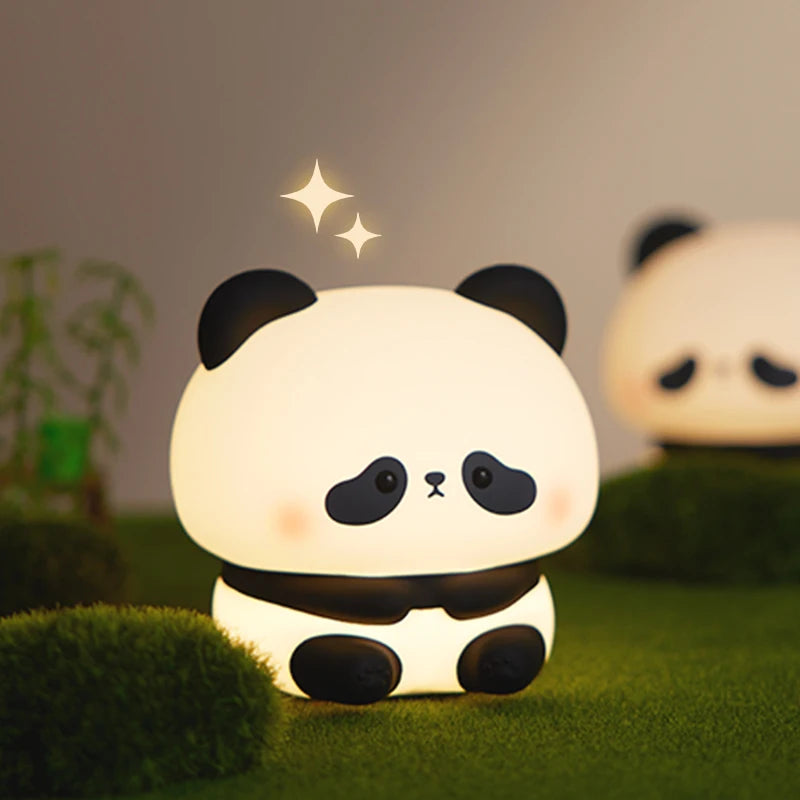 Rechargeable Cute Silicone Panda LED Night Light for Bedroom childrensterritory