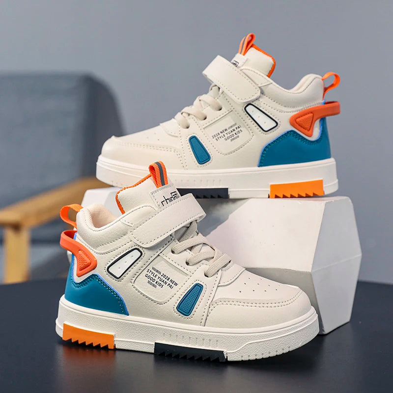 Waterproof, Non-slip Kids Casual Leather Sneakers childrensterritory
