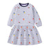 Little Girls Cartoon Striped Casual Cotton Dress childrensterritory