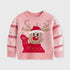 Reindeer Print Long-Sleeved Knitted Sweater for Girls childrensterritory