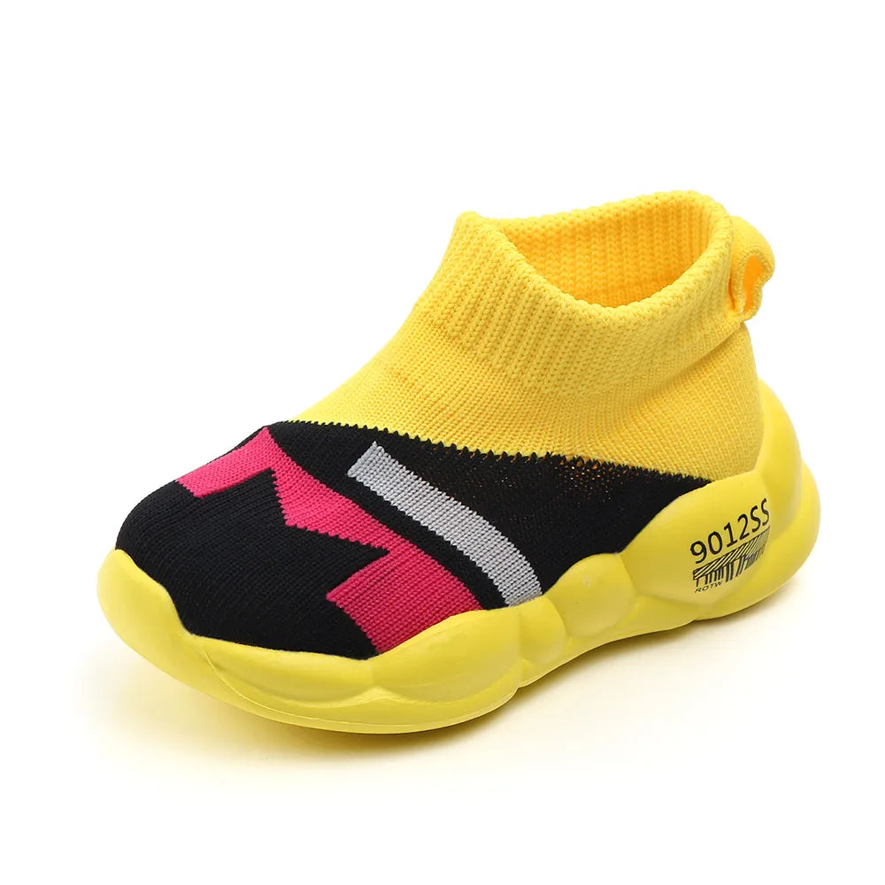Kids Soft Cotton Slip-on Rubber Sole Walking Shoes childrensterritory