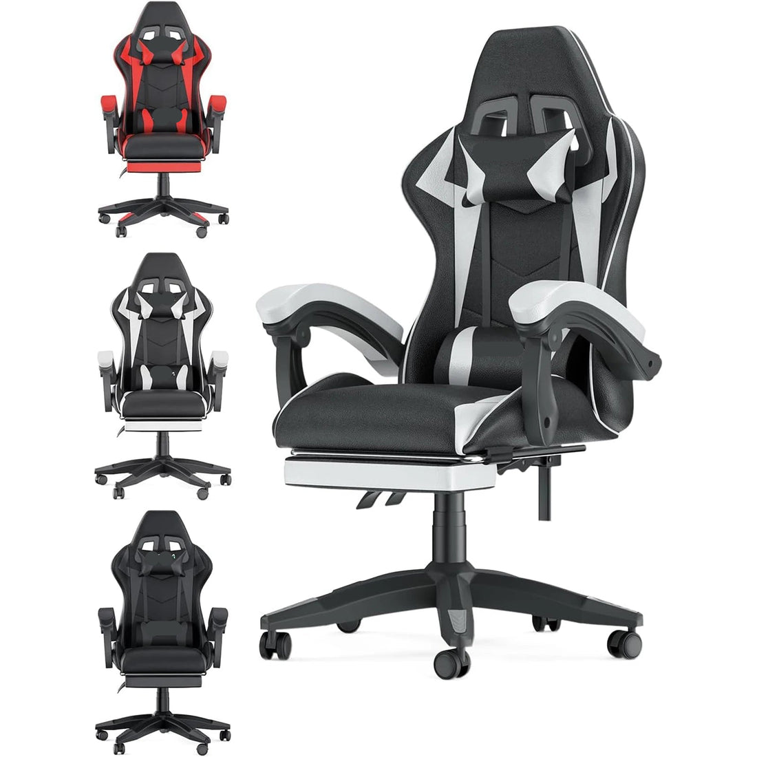 Adaptable Gaming Chair with Headrest and Footrest childrensterritory