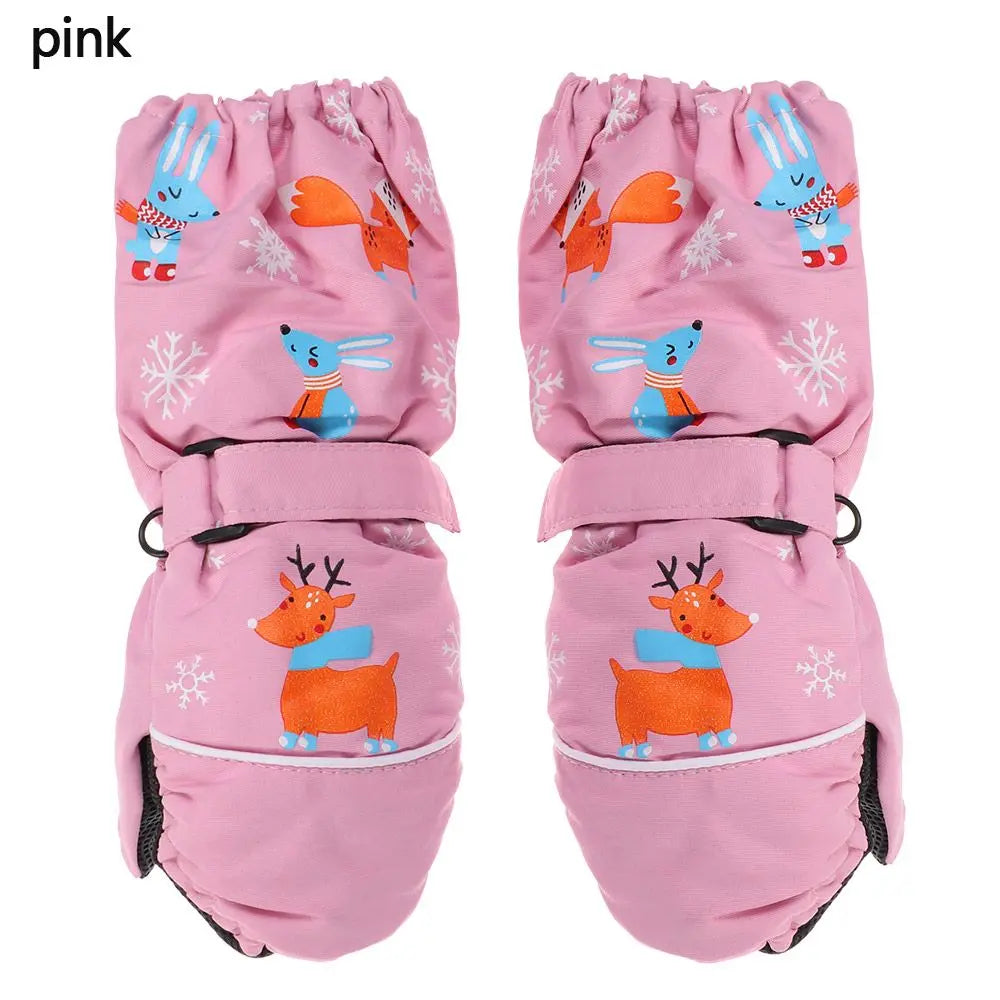 Cartoon Animal Design Children Thick Warm Ski Mitten