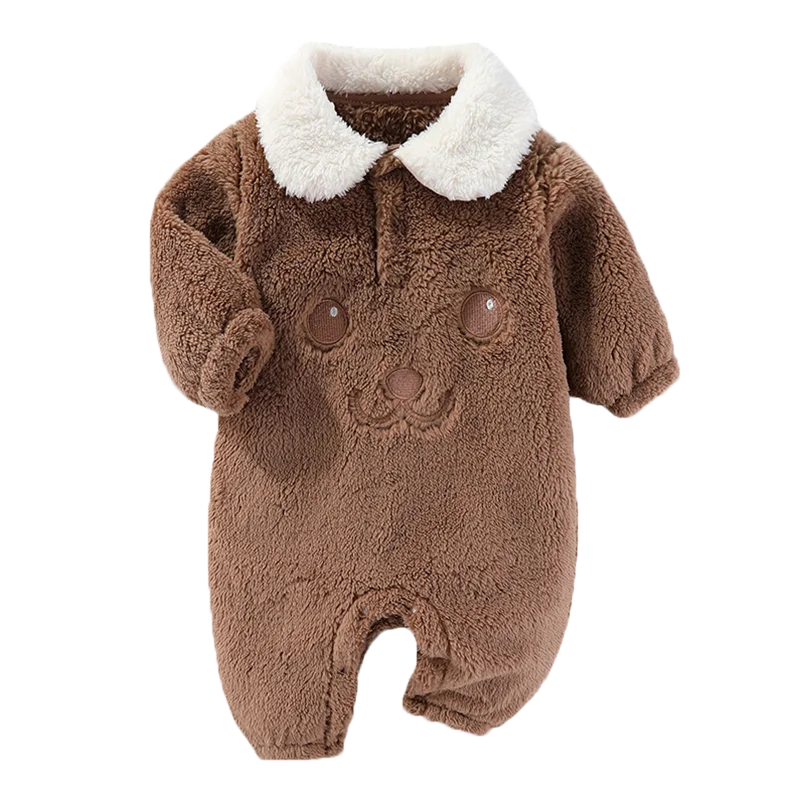 Newborn Baby Collar Design Soft Winter Bodysuit childrensterritory