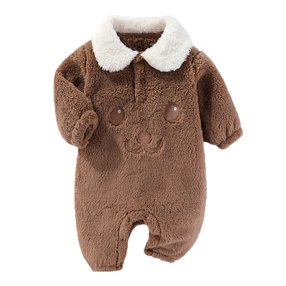 Newborn Baby Collar Design Soft Winter Bodysuit childrensterritory