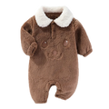 Newborn Baby Collar Design Soft Winter Bodysuit childrensterritory
