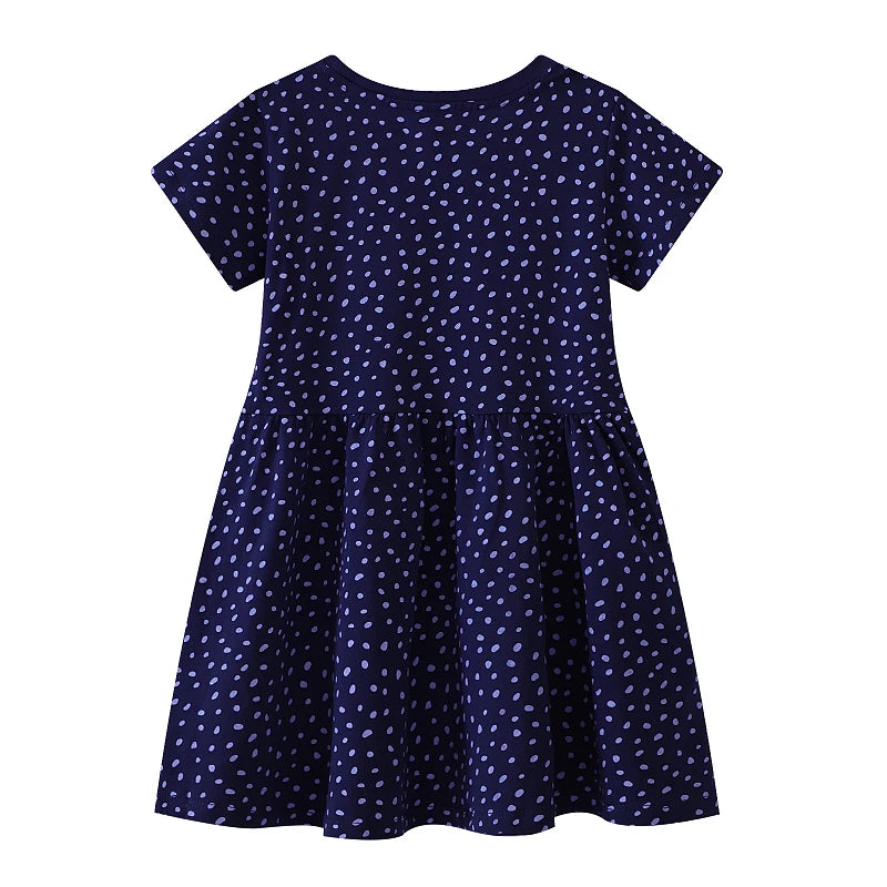 Kids Girls Cartoon Embroidered Summer Dresses childrensterritory