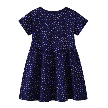 Kids Girls Cartoon Embroidered Summer Dresses childrensterritory