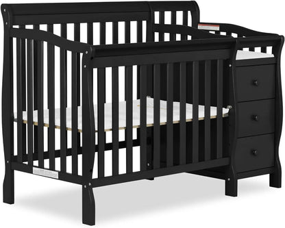 Steel Grey 3-in-1 Changing Table and Full-Size Crib Combo