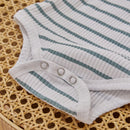 Ribbed Stripe Soft Cotton Romper Pants for Baby childrensterritory