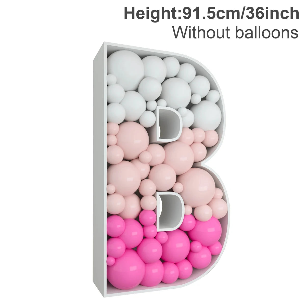 91.5CM Balloon Mosaic Letter Frame Box for Birthday, Baby Shower childrensterritory