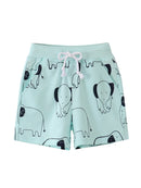 Cartoon Print Summer Drawstring Shorts For Boys Girls childrensterritory